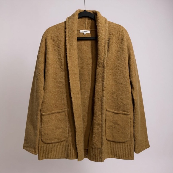 Madewell Gallatin Shawl-Collar Cardigan Sweater in Tan Size XS - Picture 7 of 9
